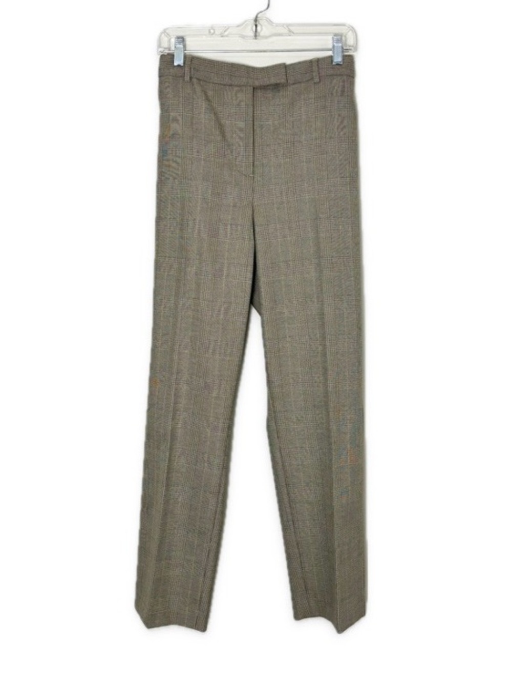 Talbots High Waist Straight Pant Size 16 Brown Glen Plaid Stretch Size 16